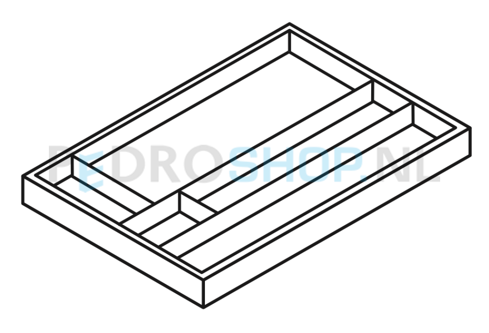 Bisley pennen inzetbak voor Bisley meerladenkasten, A3 formaat, 5.1 cm hoog, per stuk