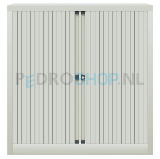 Archiefkast AKS met roldeur, lichtgrijs, 2 legborden, 103*100*43