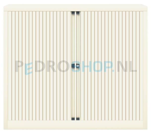 Roldeurkast Bisley Basic, 103*120*43, 2 legborden, krijtwit