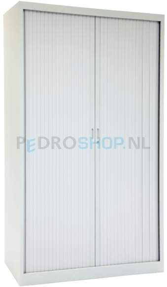 Extra diepe roldeurkast PDC 195-120-66, 195*120*66, 4 legborden, lichtgrijs
